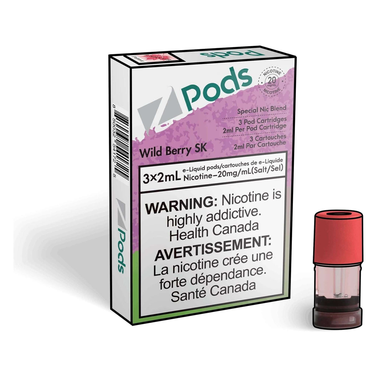 Lot de 3 capsules Z Pods - Saveur « Wild Berry » SK