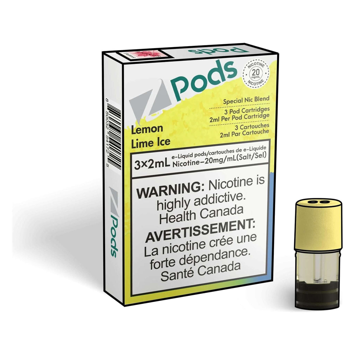 Z Pods Pod 3-Pack - Lemon Lime Ice - Prefilled Pod - Vapeshop Mania