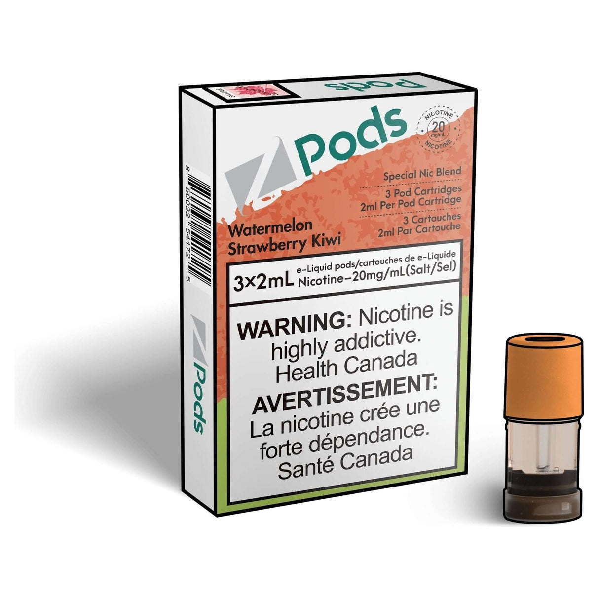 Z Pods Pod 3-Pack - Watermelon Strawberry Kiwi - Prefilled Pod - Vapeshop Mania
