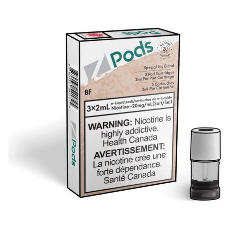 Pods Z Pods STLTH compatibles, lot de 3 - BF (Bear Foot) - Pods préremplis - Vapeshop Mania