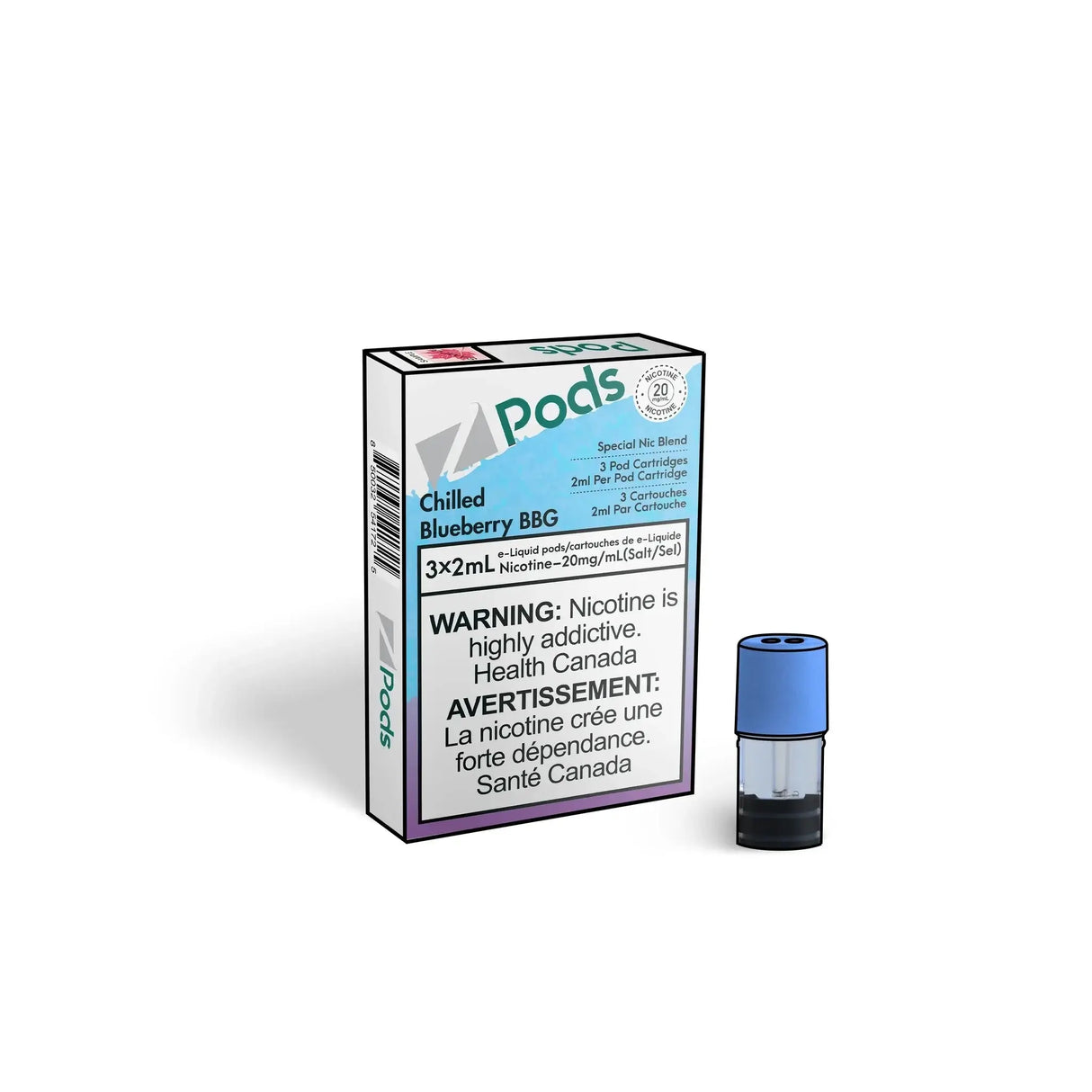 Z Pods STLTH Compatible Pod 3-Pack - Chilled Blueberry BBG - Prefilled Pod - Vapeshop Mania