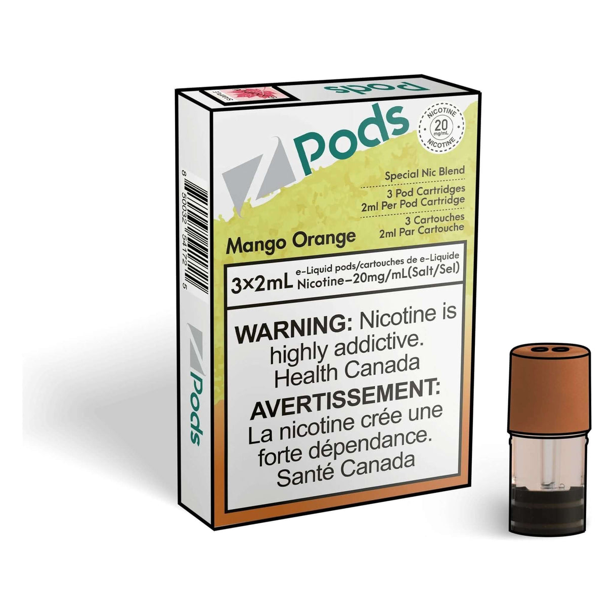 Z Pods STLTH Compatible Pod 3-Pack - Mango Orange - Prefilled Pod - Vapeshop Mania