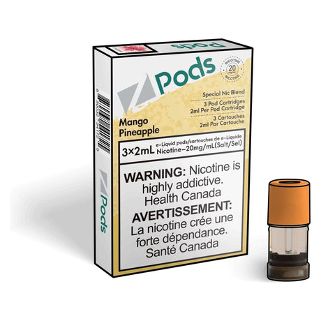 Z Pods STLTH Compatible Pod 3-Pack - Mangue Ananas - Pod prérempli - Vapeshop Mania