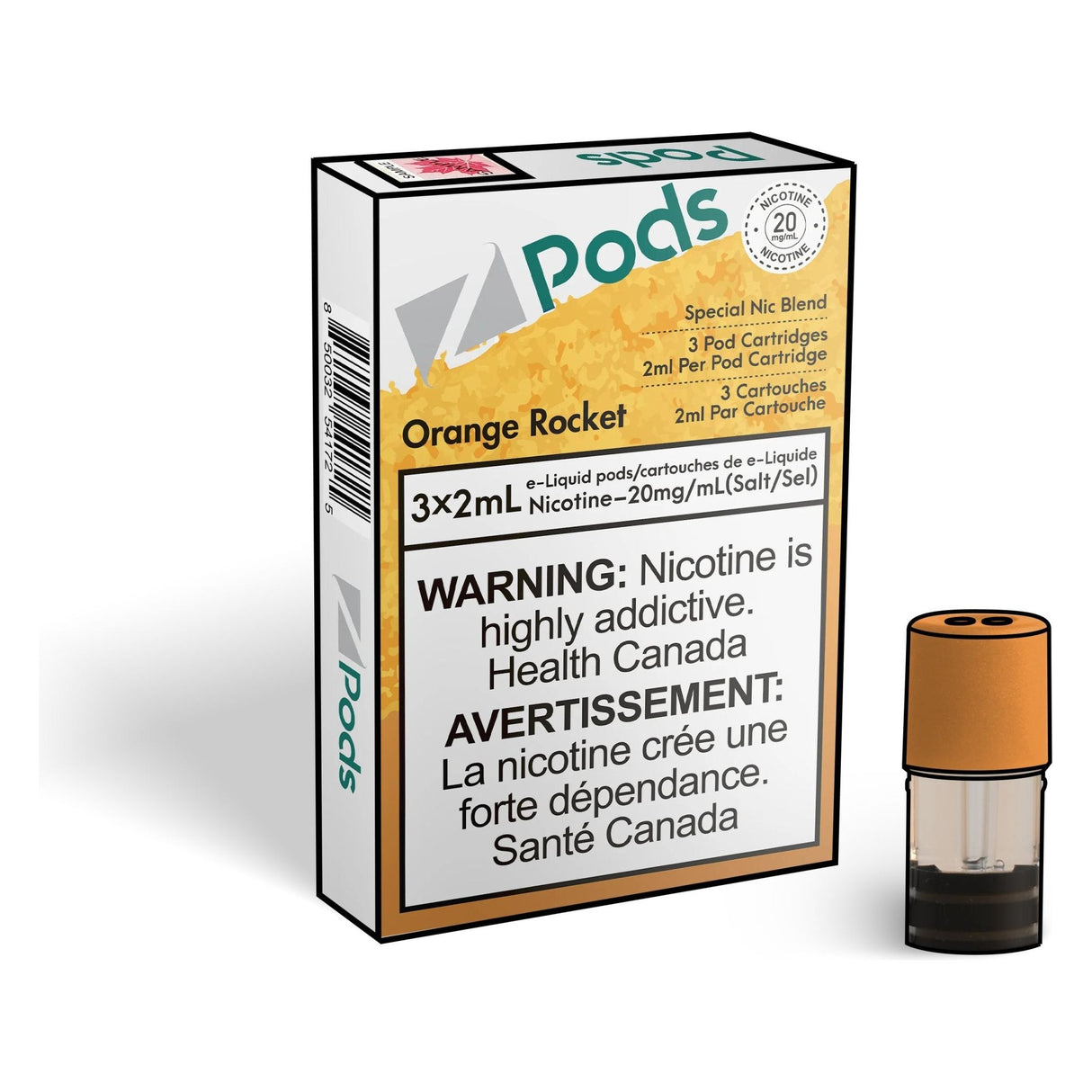 Z Pods STLTH Compatible Pod 3-Pack - Orange Rocket - Prefilled Pod - Vapeshop Mania