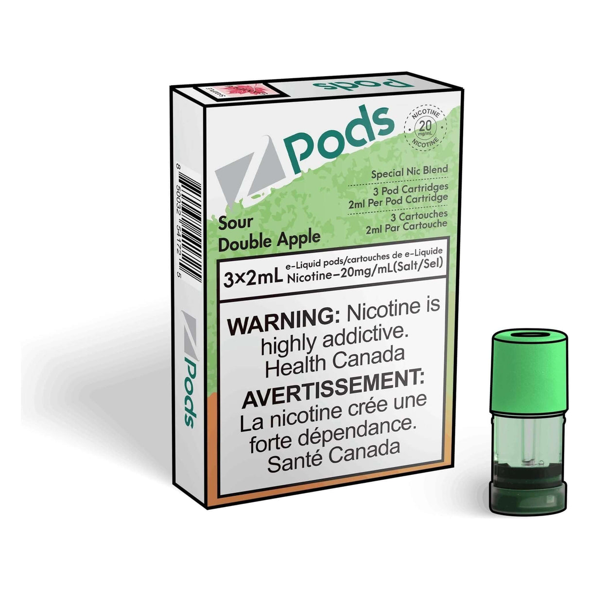 Z Pods STLTH Compatible Pod 3-Pack - Sour Double Apple - Prefilled Pod - Vapeshop Mania