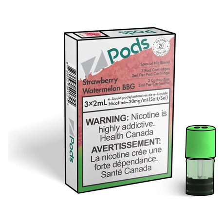 Z Pods STLTH Compatible Pod 3-Pack - Strawberry Watermelon BBG - Prefilled Pod - Vapeshop Mania