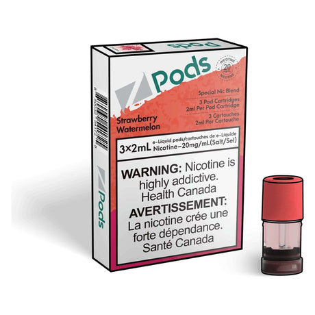 Z Pods STLTH Compatible Pod 3-Pack - Strawberry Watermelon - Prefilled Pod - Vapeshop Mania