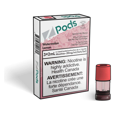 Z Pods STLTH Compatible Pod 3-Pack - Watermelon Lemon - Prefilled Pod - Vapeshop Mania