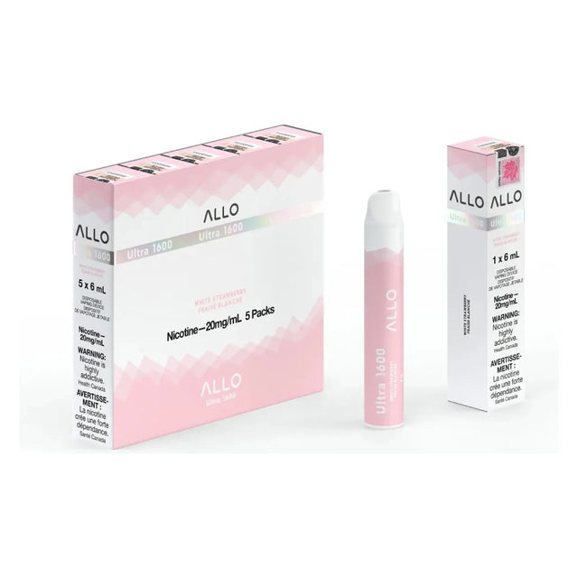 ALLO Ultra 1600 Disposable - White Strawberry - Vapeshop Mania