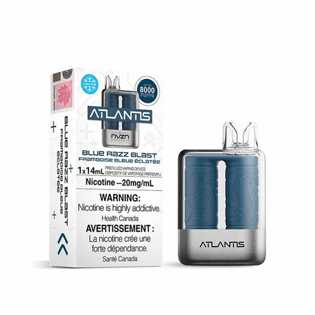 Shop Atlantis by NVZN 8000 Disposable - Blue Razz Blast - at Vapeshop Mania
