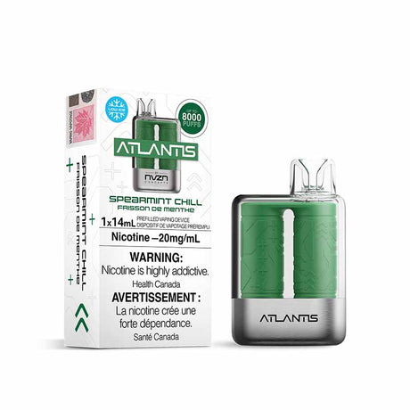 Shop Atlantis by NVZN 8000 Disposable - Spearmint Chill - at Vapeshop Mania