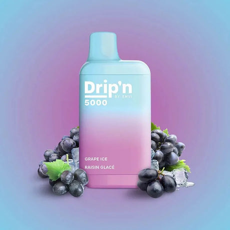 Shop Drip'n by Envi 5000 Disposable - Grape Ice - at Vapeshop Mania