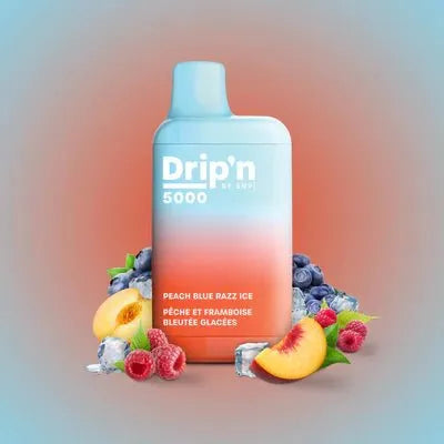 Shop Drip'n by Envi 5000 Disposable - Peach Blue Razz Ice - at Vapeshop Mania
