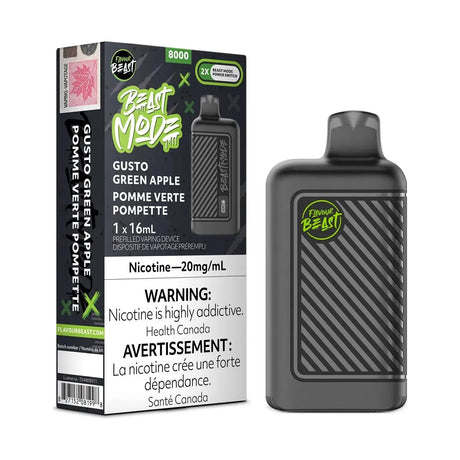 Shop Flavour Beast Beast Mode 8000 Disposable - Gusto Green Apple - at Vapeshop Mania