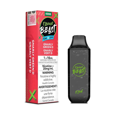 Shop Flavour Beast Flow 4000 Disposable - Gnarly Green D (Green Dew) - at Vapeshop Mania