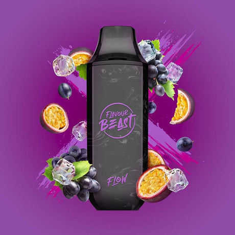 Shop Flavour Beast Flow 4000 Disposable - Groovy Grape Passionfruit Iced - at Vapeshop Mania