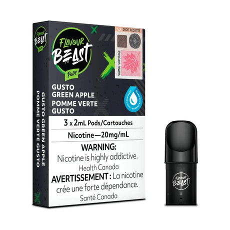 Shop Flavour Beast Pod Pack - Gusto Green Apple - at Vapeshop Mania