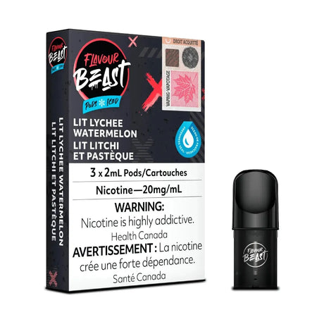 Flavour Beast Pod Pack - Lit Lychee Watermelon Iced - Vapeshop Mania