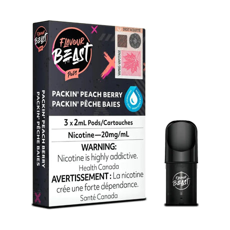 Shop Flavour Beast Pod Pack - Packin' Peach Berry (Pop'n Peach Berry) - at Vapeshop Mania
