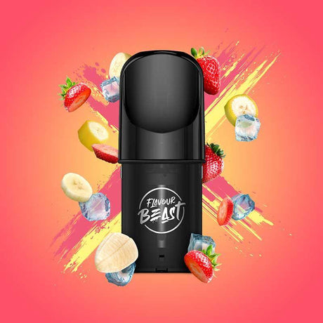 Flavour Beast Pod Pack - STR8 Up Strawberry Banana Iced (3/PK) - Vapeshop Mania