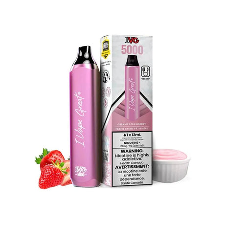 Shop IVG Bar Max 5000 Disposable - Strawberrilicious (Creamy Strawberry) - at Vapeshop Mania