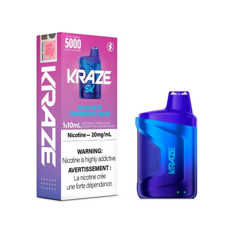 Shop Kraze 5000 Disposable - Blue Razz with Lanyard - at Vapeshop Mania