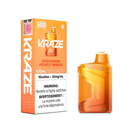 Shop Kraze 5000 Disposable - Peach Mango with Lanyard - at Vapeshop Mania