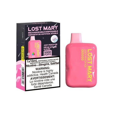 Shop Lost Mary OS5000 Disposable - Juicy Peach Ice - at Vapeshop Mania