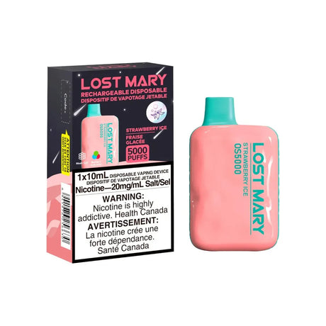 Shop Lost Mary OS5000 Disposable - Strawberry Ice - at Vapeshop Mania