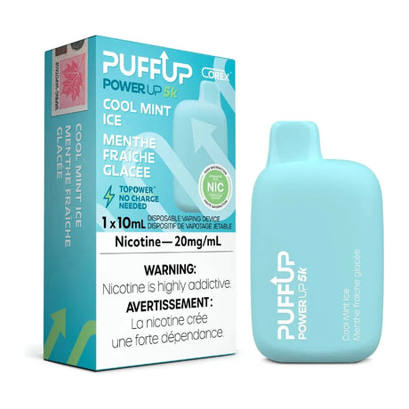 Shop PuffUP Power Up 5000 Disposable - Cool Mint Iced - at Vapeshop Mania
