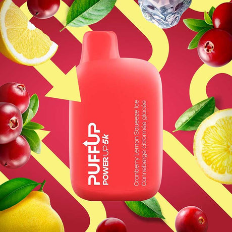 Shop PuffUP Power Up 5000 Disposable - Cranberry Lemon Squeeze Iced - at Vapeshop Mania