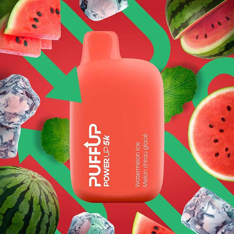 Shop PuffUP Power Up 5000 Disposable - Watermelon Iced - at Vapeshop Mania