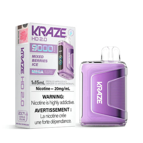 Shop Kraze HD 2.0 Disposable - Mixed Berries Ice - at Vapeshop Mania
