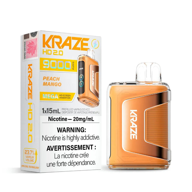 Shop Kraze HD 2.0 Disposable - Peach Mango - at Vapeshop Mania