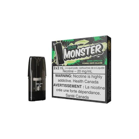 STLTH Monster Pod Pack - Green Apple Ice - Vapeshop Mania