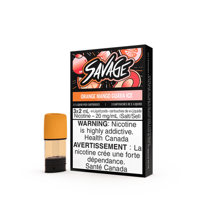 Shop STLTH Pod Pack - SAVAGE - Orange Mango Guava Ice (3 Pack) - at Vapeshop Mania