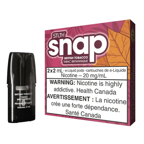 STLTH SNAP Pod Pack - British Tobacco - Vapeshop Mania