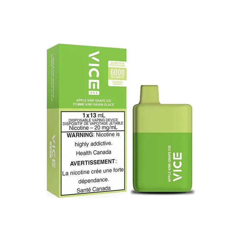 VICE BOX 6000 Disposable - Apple Kiwi Grape Ice - Vapeshop Mania
