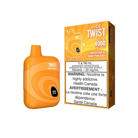 Shop VICE TWIST 8000 Disposable - Twisted Peach Ice - at Vapeshop Mania